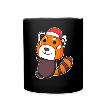 Western Little Panda Christmas - Full Colour Mug - black - Front