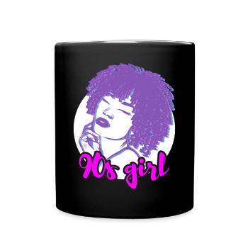 90er Jahre Vibes Statement - Tasse einfarbig - Schwarz - Vorne