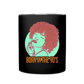 90s Birth Anniversary Icon Style-Conscious Cool - Full Colour Mug - black - Front