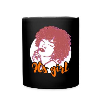 90er Jahre Vibes Statement - Tasse einfarbig - Schwarz - Vorne
