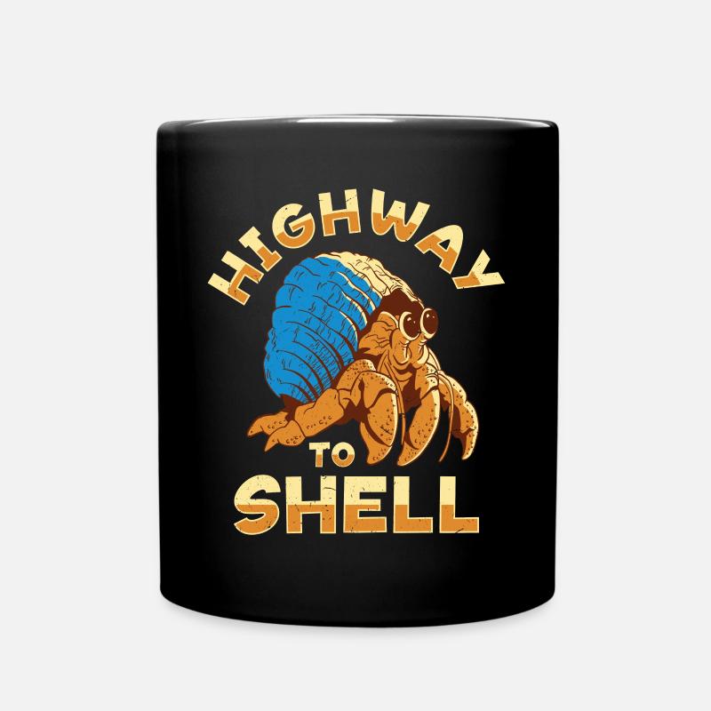 Meerestier Meeresfrüchte Muscheln Einsiedlerkrebs - Tasse einfarbig - Schwarz