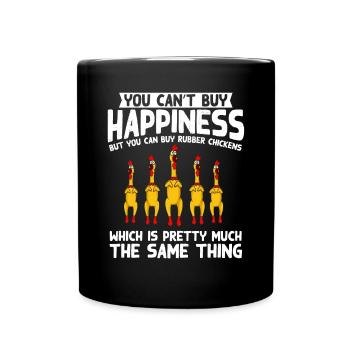 Rubber Chicken Costume Toy Rubber Chicken - Full Colour Mug - black - Front