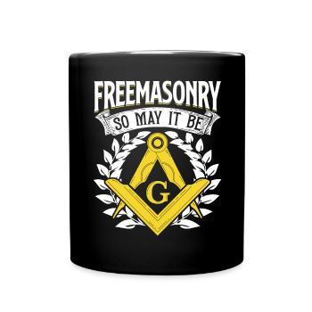 Masonic Freemasonry Fraternal - Tasse einfarbig - Schwarz - Vorne