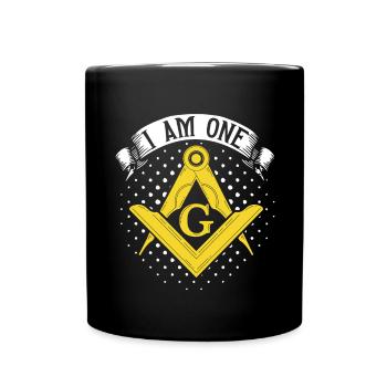 Masonic Freemasonry Fraternal - Tasse einfarbig - Schwarz - Vorne