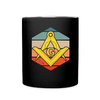 Masonic Freemasonry Fraternal - Tasse einfarbig - Schwarz - Vorne
