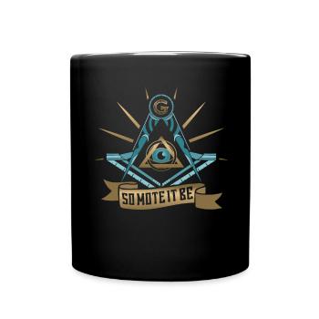Masonic Freemasonry Fraternal - Tasse einfarbig - Schwarz - Vorne
