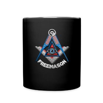 Masonic Freemasonry Fraternal - Tasse einfarbig - Schwarz - Vorne
