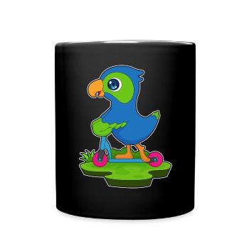 Trottinette Perroquet - Mug uni - noir - Devant