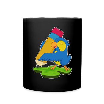 Parrot Pupil Pencil School - Full Colour Mug - black - Front
