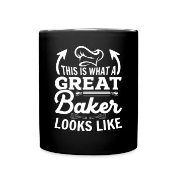 This Is What A Great Baker Looks Like - Funny Bake - Full Colour Mug - black - Front