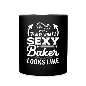 This Is What A Sexy Baker Looks Like - Sexy Baker - Full Colour Mug - black - Front
