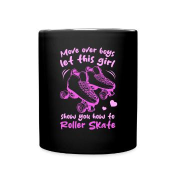 Roller Skates Roller Skating Girls Roller Skater G - Tasse einfarbig - Schwarz - Vorne