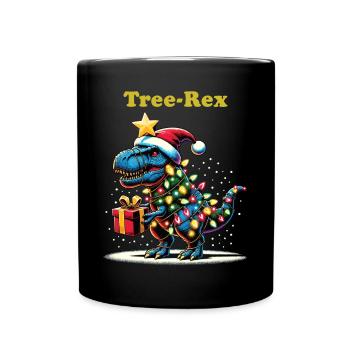 ARBRE REX DINO Noël moche cadeau de Noël - Mug uni - noir - Devant