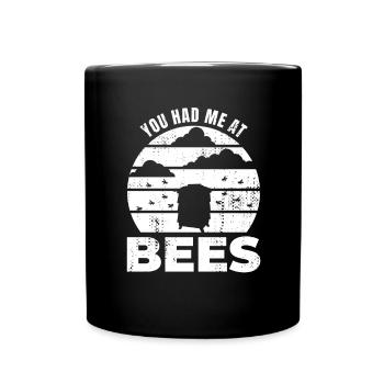 Tu m’as eu avec des abeilles - Mug uni - noir - Devant