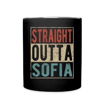 Direkt aus Sofia - Tasse einfarbig - Schwarz - Vorne