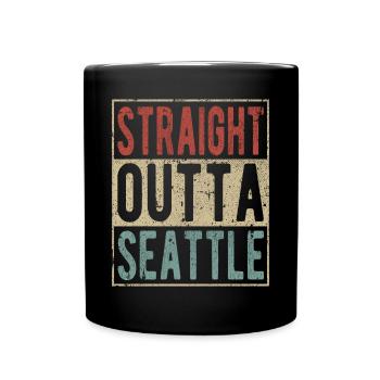 Direkt aus Seattle - Tasse einfarbig - Schwarz - Vorne