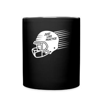Just Like Practice American Football - Tasse einfarbig - Schwarz - Vorne