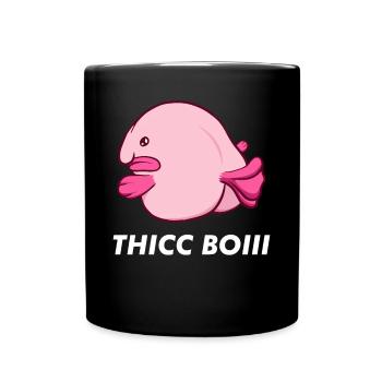 Kawaii Blob Fish - Full Colour Mug - black - Front