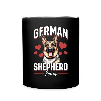 German Shepherd Dog Breed Pet German Shepherd love - Full Colour Mug - black - Front