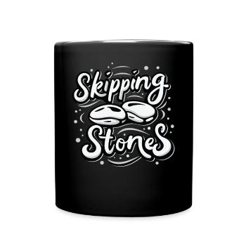 Skipping Stones - Tasse einfarbig - Schwarz - Vorne