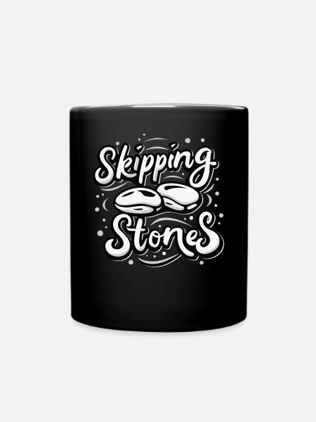 Skipping Stones - Tasse einfarbig - Schwarz