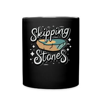 Skipping Stones - Tasse einfarbig - Schwarz - Vorne