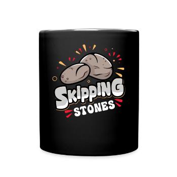 Skipping Stones - Tasse einfarbig - Schwarz - Vorne