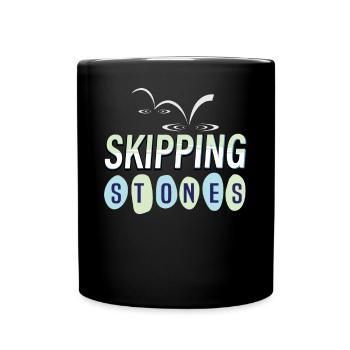 Skipping Stones - Tasse einfarbig - Schwarz - Vorne