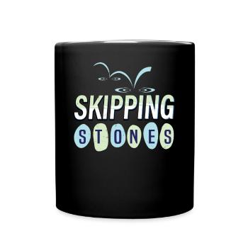 Skipping Stones - Tasse einfarbig - Schwarz - Vorne