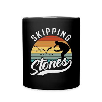 Skipping Stones - Tasse einfarbig - Schwarz - Vorne