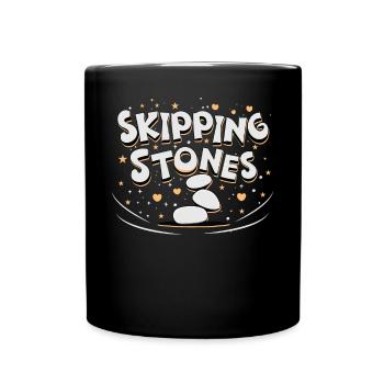 Skipping Stones - Tasse einfarbig - Schwarz - Vorne