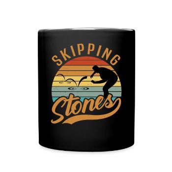 Skipping Stones - Tasse einfarbig - Schwarz - Vorne