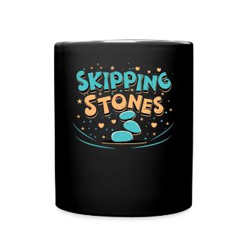 Skipping Stones - Tasse einfarbig - Schwarz - Vorne