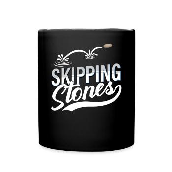 Skipping Stones - Tasse einfarbig - Schwarz - Vorne