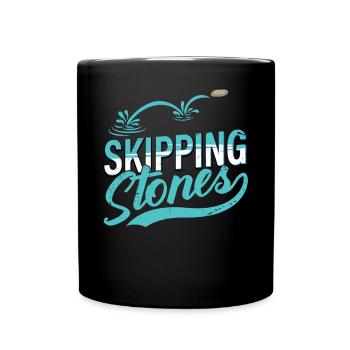 Skipping Stones - Tasse einfarbig - Schwarz - Vorne