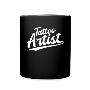 Retro Swoosh Job - Tattoo Artist - Full Colour Mug - black - Front