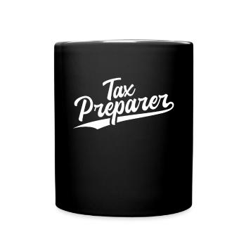 Retro Swoosh Job - Tax Preparer - Full Colour Mug - black - Front