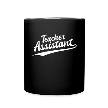 Retro Swoosh Job - Teacher Assistant - Full Colour Mug - black - Front
