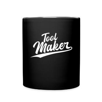 Retro Swoosh Job - Tool Maker - Tasse einfarbig - Schwarz - Vorne