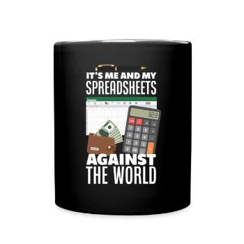 Lustiges Steuerberater Buchhalter Geschenk - Tasse einfarbig - Schwarz - Vorne