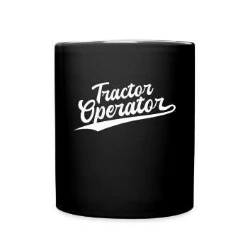 Retro Swoosh Job - Tractor Operator - Full Colour Mug - black - Front