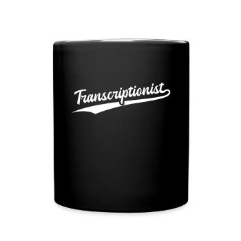 Retro Swoosh Job - Transcriptionist - Full Colour Mug - black - Front