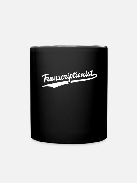 Retro Swoosh Job - Transcriptionist - Tasse einfarbig - Schwarz