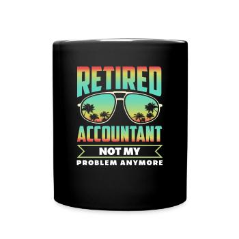 Lustiges Steuerberater Buchhalter Geschenk - Tasse einfarbig - Schwarz - Vorne