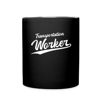 Retro Swoosh Job - Transportation Worker - Tasse einfarbig - Schwarz - Vorne