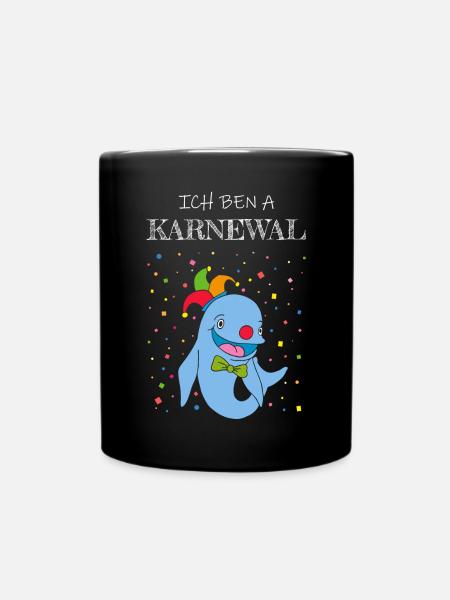 Karneval Fasching Fasnacht Konfetti Kölsch Jeck - Tasse einfarbig - Schwarz