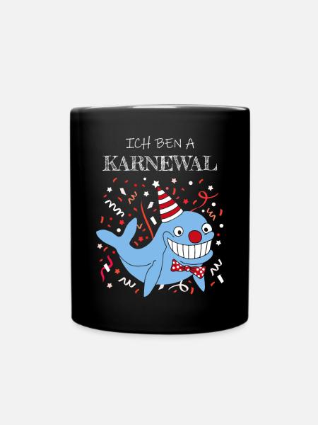 Karneval Fasching Kölsch Köln Kölle Alaaf Rot Weiß - Tasse einfarbig - Schwarz