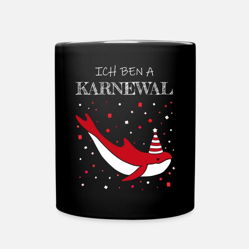 Kölner Karneval Rot Weiß Fasching Konfetti Kölsch - Tasse einfarbig - Schwarz