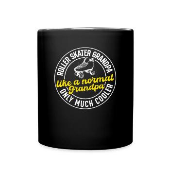 Roller Skater Grandpa Roller Skates Roller Skating - Tasse einfarbig - Schwarz - Vorne