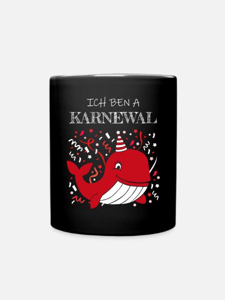Kölner Karneval Fasching Rot Weiß Fasching Köln - Tasse einfarbig - Schwarz